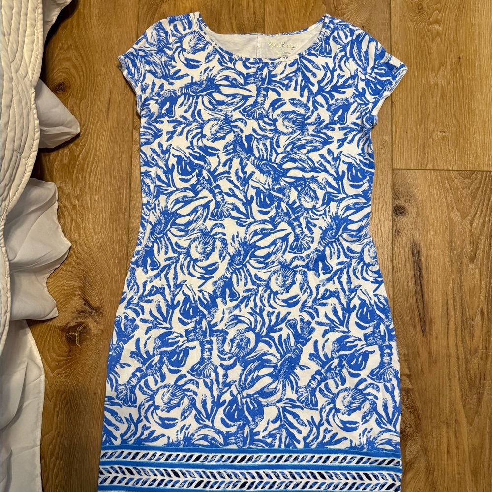 Lilly Pulitzer Blue and White Mini Dress